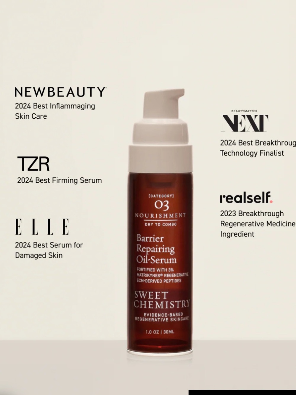 NIB: Sweet Chemistry barrier repairing Oil-Serum 1.0 OZ $170